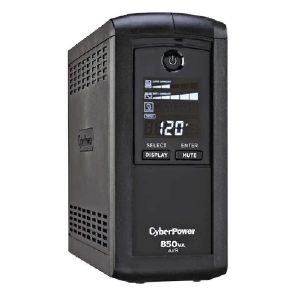 UPS Línea Interactiva / 850 VA / 510 W / 9 Tomas NEMA 5-15R / Pantalla LCD / Supresión 1080 J / Mini Torre