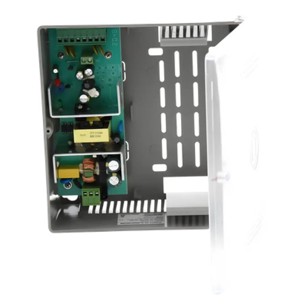 Fuente de Poder con Gabinete / 4 Salidas / 11-15 Vcc / 5 A / Entrada 96-264 Vca / Protección Sobrecorriente y Cortocircuito / LED Estado