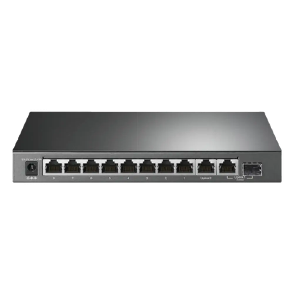 Switch PoE+ No Administrable de Escritorio / 10 Puertos / 8 Puertos PoE+ 802.3af/at / Presupuesto 123 W / Alcance Extendido 250 m (820 pies) / Rendimiento 20 Gbps