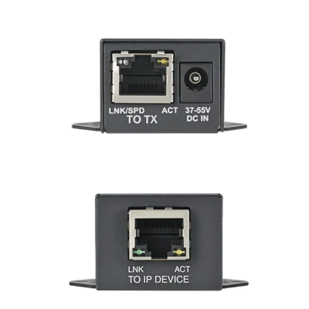 Extensor PoE/PoE+ / 10/100 Mbps / Alcance 610 m (2000 ft) / Cat5e o Cat6 / IEEE 802.3af/at / -40°C a 70°C