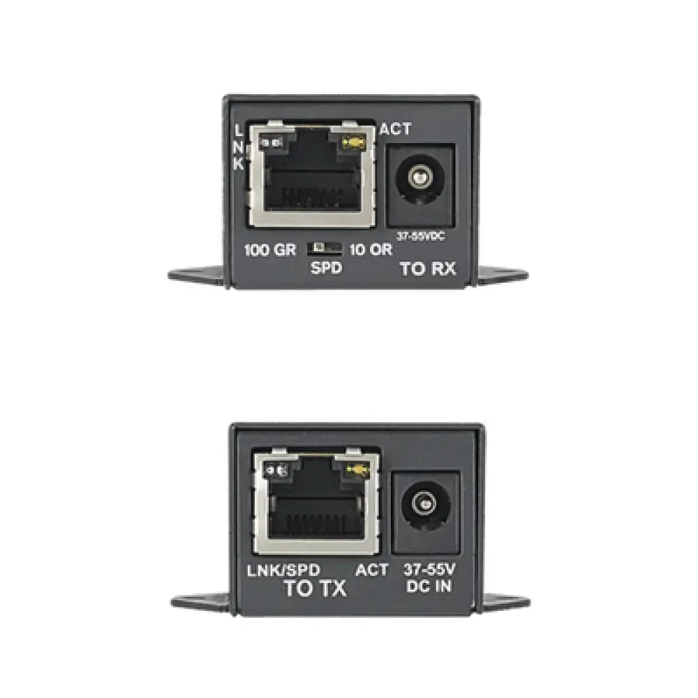 Extensor PoE/PoE+ / 10/100 Mbps / Alcance 610 m (2000 ft) / Cat5e o Cat6 / IEEE 802.3af/at / -40°C a 70°C