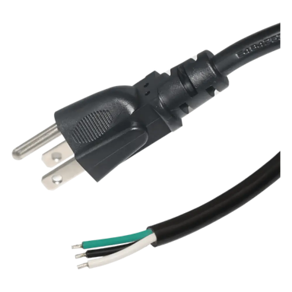 Cable de Alimentación Eléctrica / 120-240 Vca / 1.8 m (5.91 ft) / 18 AWG / Clavija Tipo B / Puntas Libres