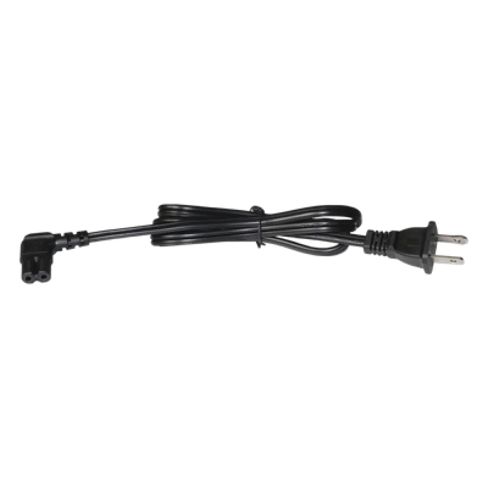 Cable de Alimentación AC / 120-240 Vca / 1 m (3.28 ft) / 18 AWG / Clavija Tipo A 2 Pines / Conector L