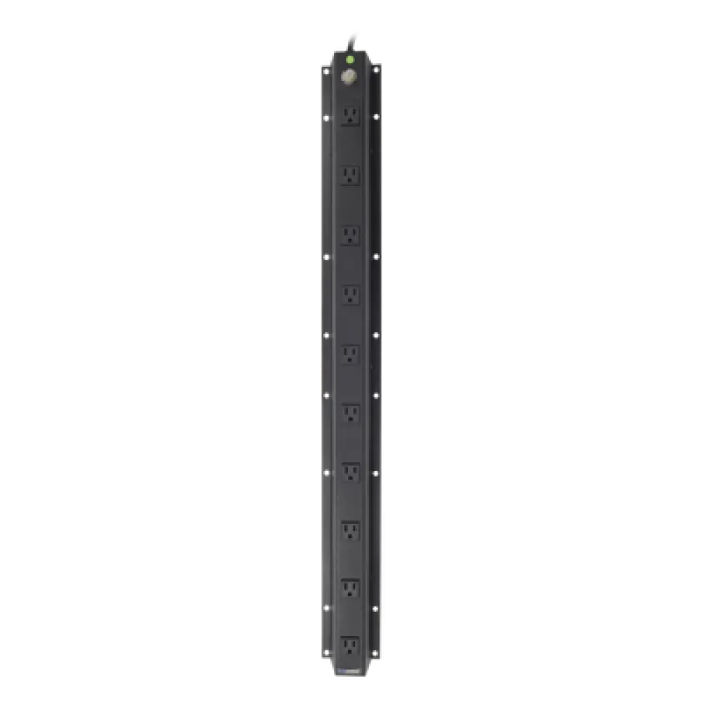 PDU Vertical / 10 Contactos NEMA 5-15R / 120Vca 15A / 2.5m Cable / 3.1 x 37.5 x 3.9 in