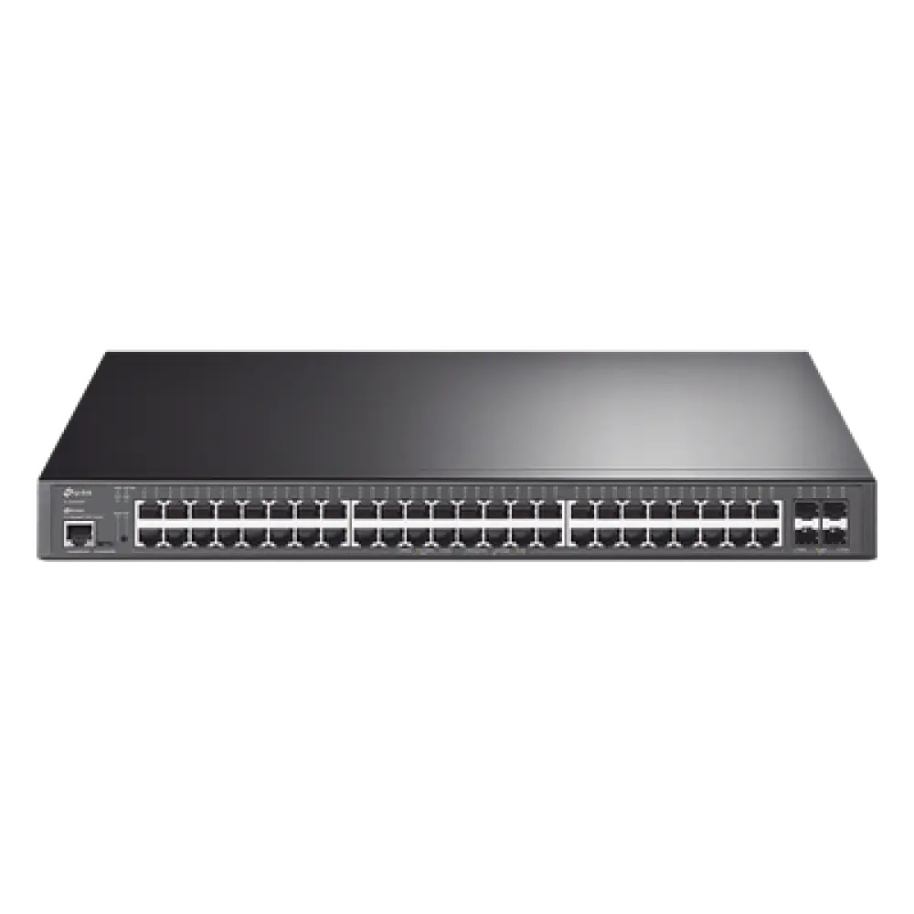 Switch L2+ PoE+ / 48 Puertos Gigabit PoE+ / 4 Puertos SFP+ 10G / Presupuesto PoE 500W / Rendimiento 176 Gbps / Montaje en Rack
