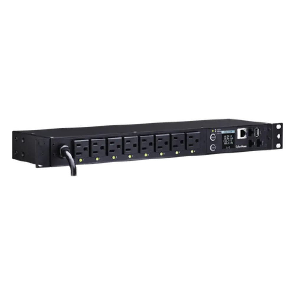 PDU Switchable / 8 Salidas NEMA 5-15R / Entrada 120 Vca NEMA 5-15P / Horizontal 19in / 1UR / Control Remoto por Red / Daisy Chain