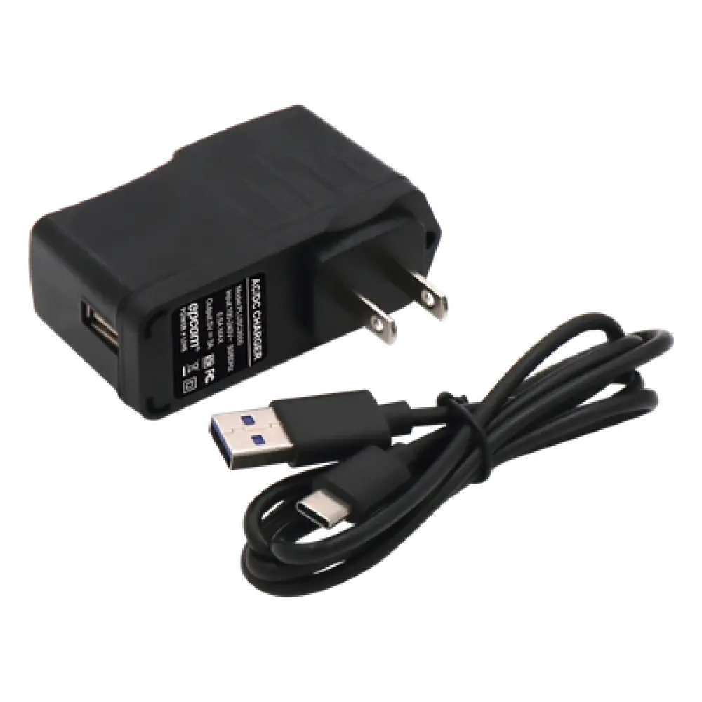 Adaptador de corriente AC/DC / Entrada 100-240 VCA / Salida 5 VCC @ 3 A / Conectores USB-C y micro-USB