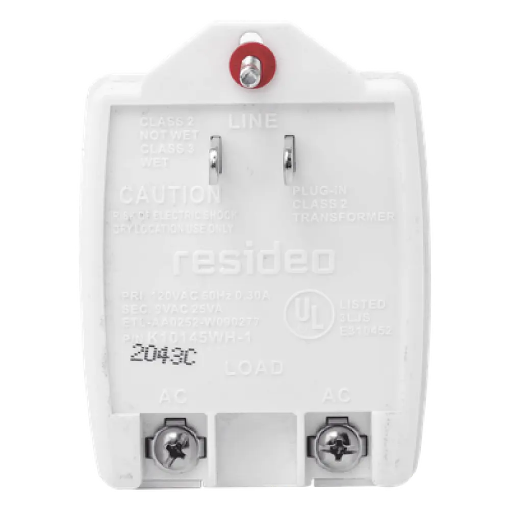 Transformador de Pared / 120 Vca a 9 Vca / 25 VA / Clase 2 / UL Listado / Montaje en Pared