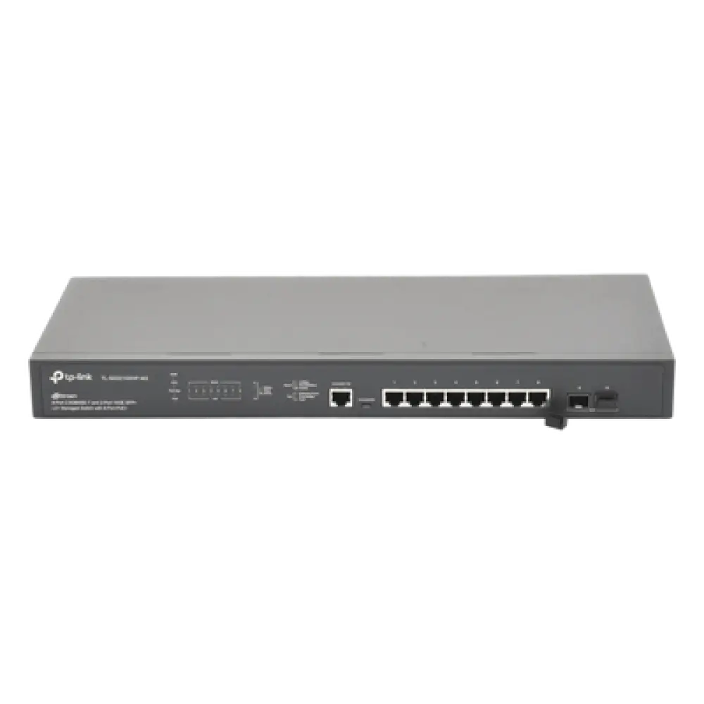 Switch Administrable L2+ / 8 Puertos PoE+ MultiGigabit 2.5G / 2 Puertos SFP+ 10G / Presupuesto PoE 240W / Rendimiento 80 Gbps / Montaje en Rack