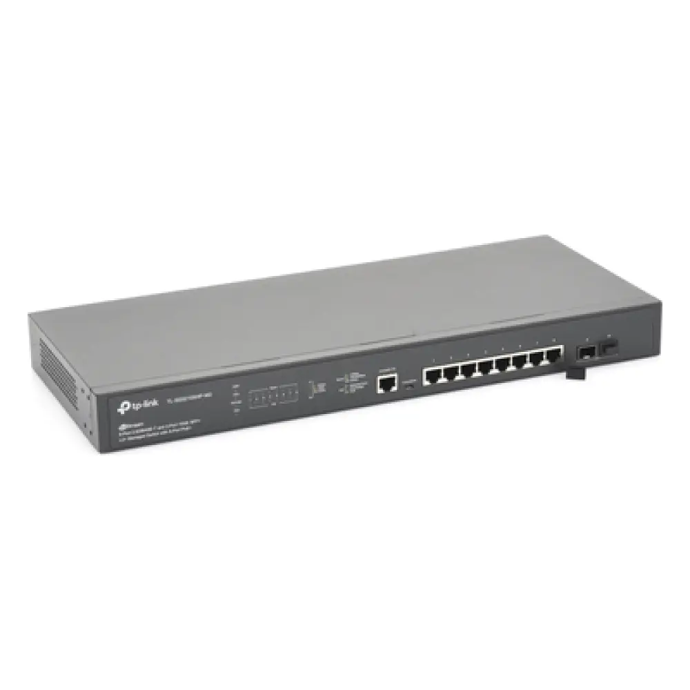 Switch Administrable L2+ / 8 Puertos PoE+ MultiGigabit 2.5G / 2 Puertos SFP+ 10G / Presupuesto PoE 240W / Rendimiento 80 Gbps / Montaje en Rack