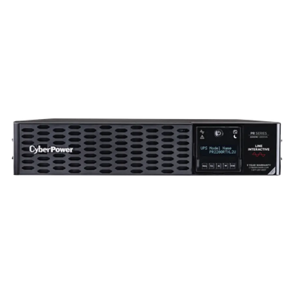 UPS Línea Interactiva / 2200 VA / 2200 W / Factor de Potencia 1.0 / Onda Senoidal Pura / 8 Tomas NEMA 5-20R / Torre o Rack 2 UR