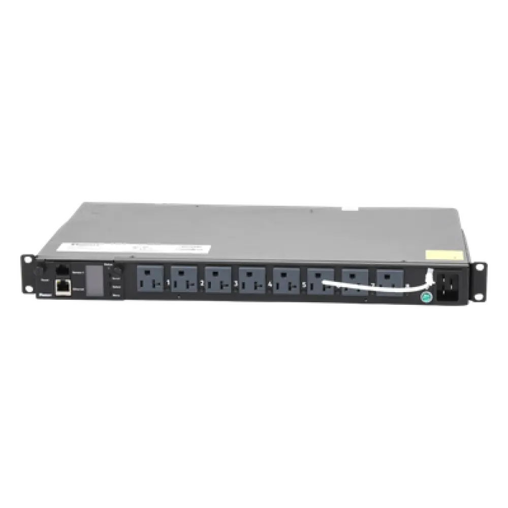 PDU Monitoreable por Toma / 8 Salidas NEMA 5-20R / Control Individual y por Grupo / 120 Vca / 15 A / 1UR Horizontal 19 in