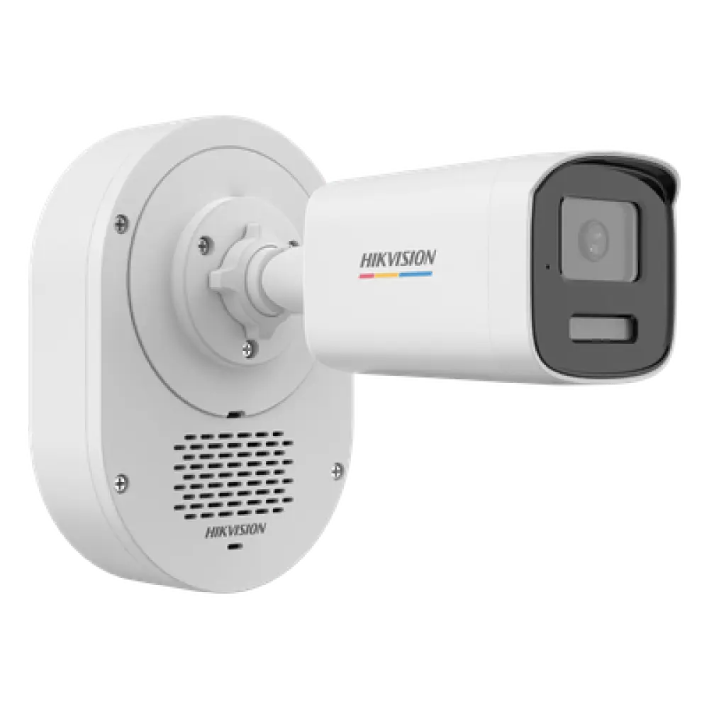 Cámara Bala IP / 4 Megapixel / ColorVu 3.0 / Dual Light 50 m (164 ft) / Audio Bidireccional SoundMax / Luz Estroboscópica Rojo-Azul / AcuSense Lite / IP67 / WDR 120 dB / PoE