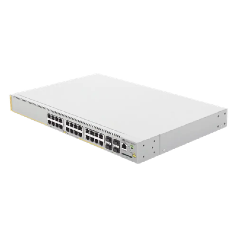 Switch PoE+ Administrable Capa 3 / 24 Puertos Gigabit + 4 SFP / 370 W PoE+ / 56 Gbps / 41.7 Mpps