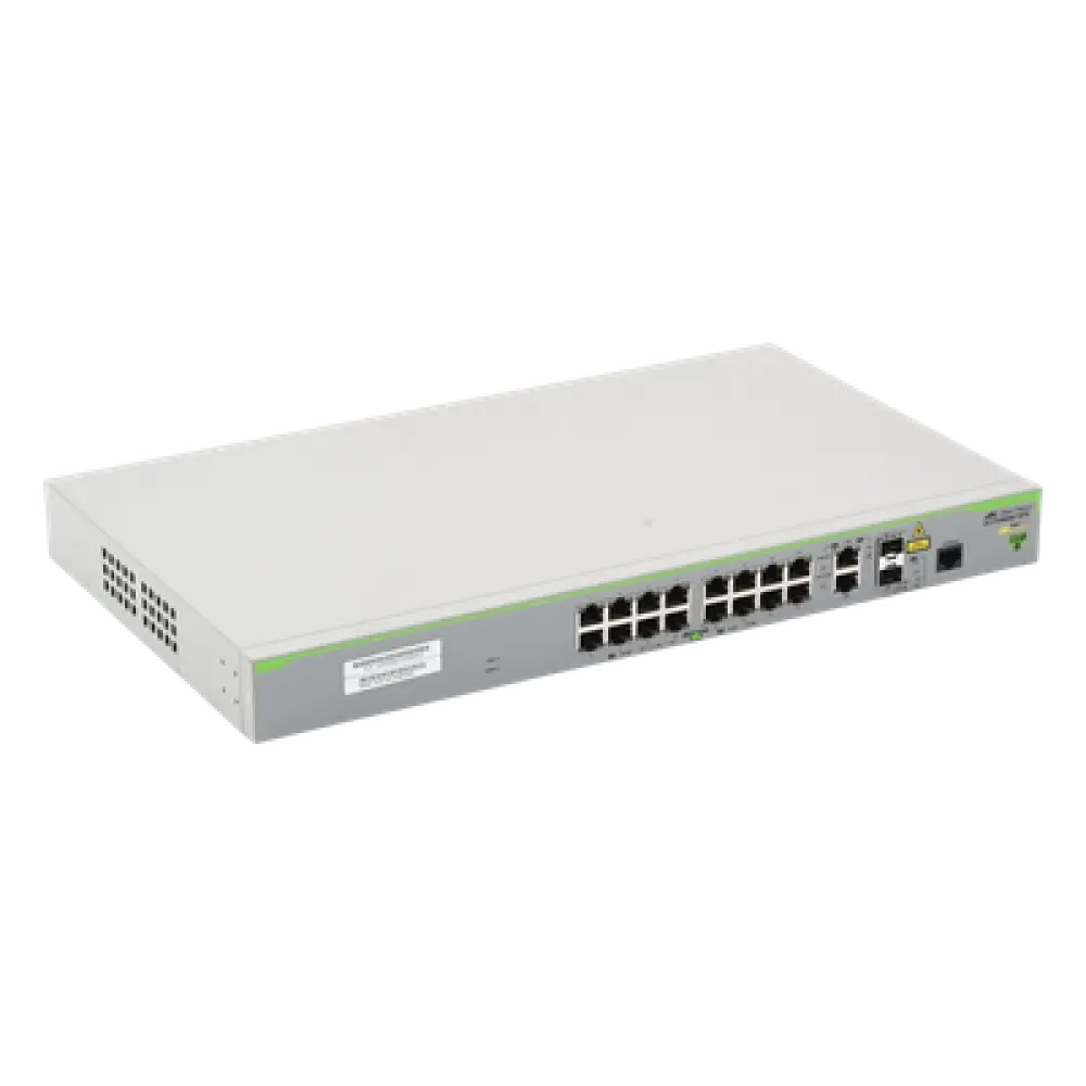 Switch PoE+ Administrable Capa 3 / 16 Puertos 10/100 Mbps / 2 Puertos Gigabit Combo SFP / 250W PoE+ / 7.2 Gbps / 5.36 Mpps