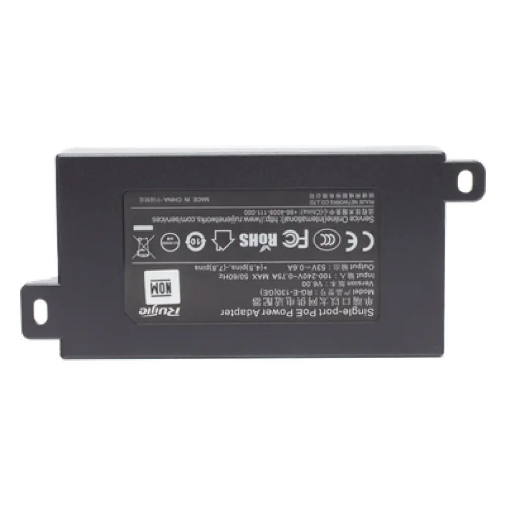 Inyector PoE / 802.3at 30 W / Gigabit / 2 Puertos LAN / Entrada 100-240 V CA / IEC C5