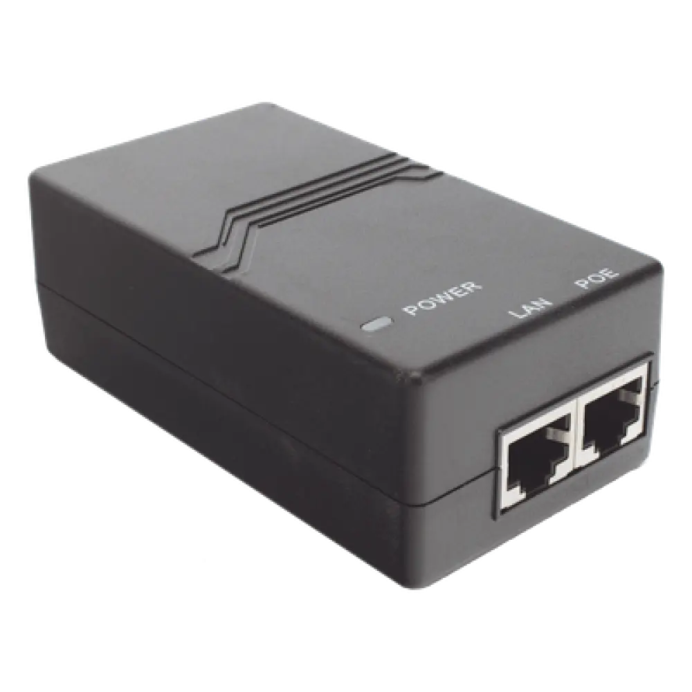 Inyector PoE / 802.3af 15W / 2 Puertos Gigabit / Entrada 100-240V AC / Detección Inteligente PD