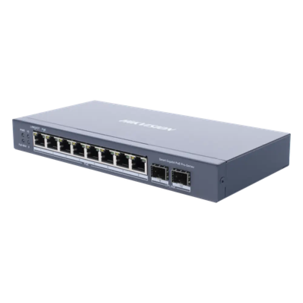Switch Administrable PoE+ / 8 Puertos Gigabit / 2 SFP / Extensión 300 m (984.3 ft) / 110 W / Gestión en la Nube