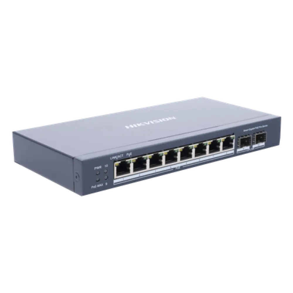 Switch Administrable PoE+ / 8 Puertos Gigabit / 2 SFP / Extensión 300 m (984.3 ft) / 110 W / Gestión en la Nube