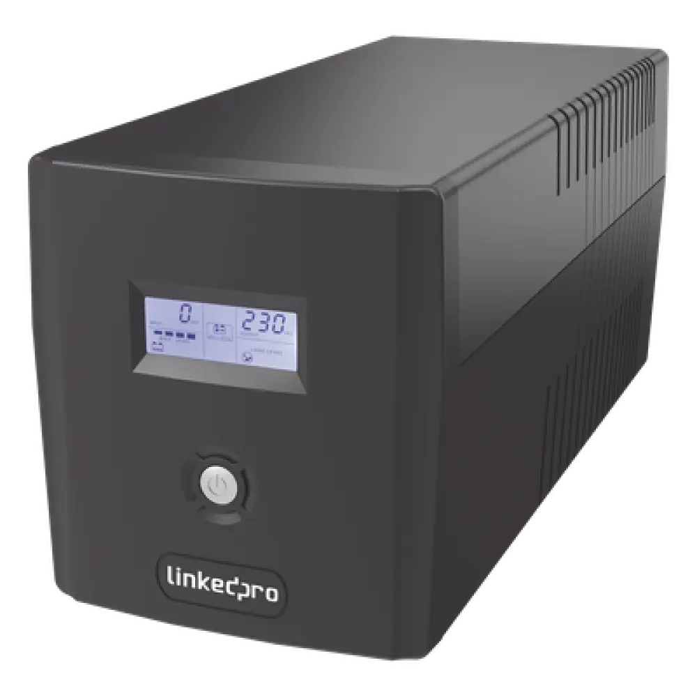 UPS de Línea Interactiva / 1000 VA / 600 W / 6 Tomas NEMA 5-15R / 4 Tomas Respaldadas / AVR Boost y Buck / Pantalla LCD / Protección RJ45