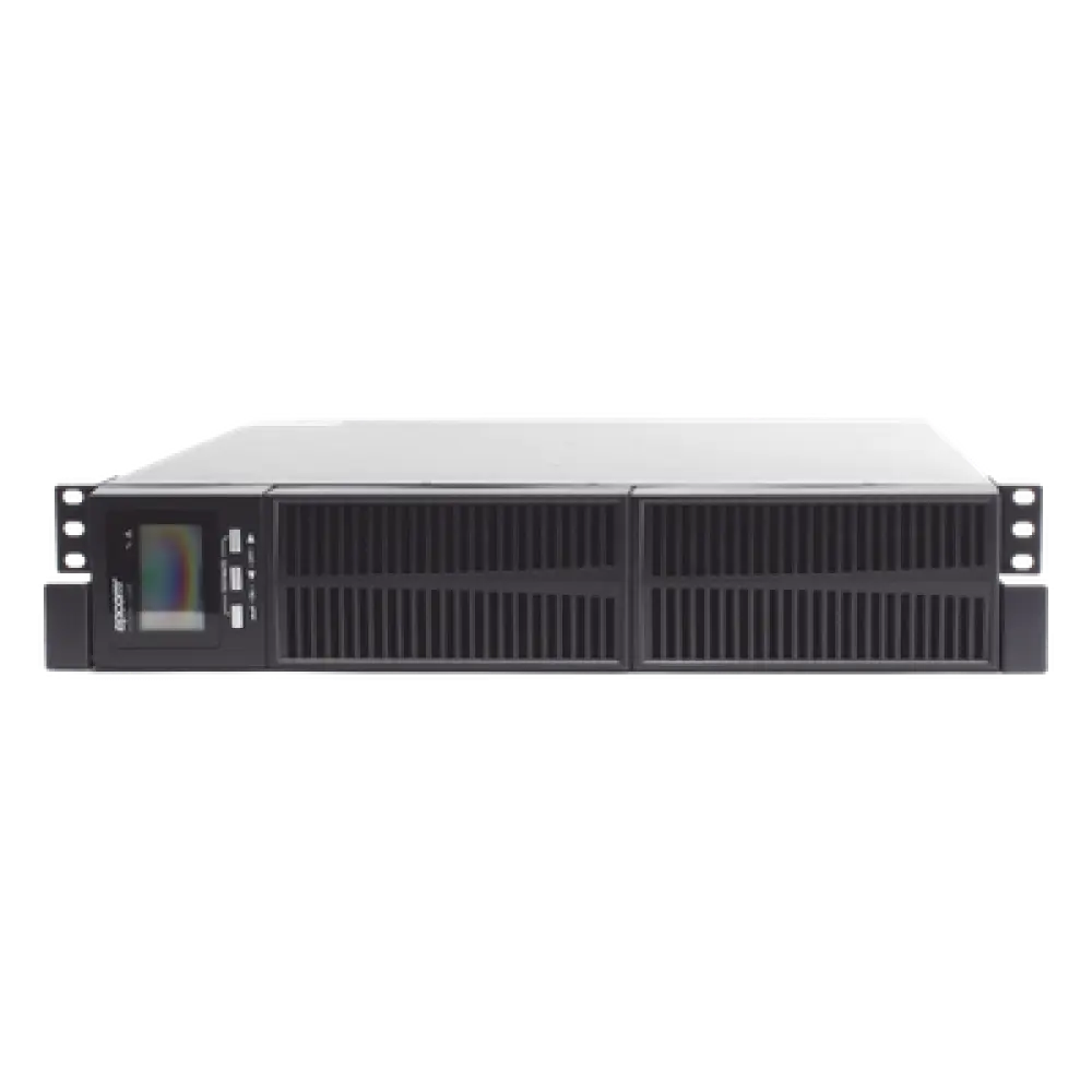 UPS de 2000VA/1800W / Topología On-Line Doble Conversión / Entrada y Salida de 120 Vca / Clavija de Entrada NEMA 5-20P / Pantalla LCD Configurable / Formato Rack/Torre 