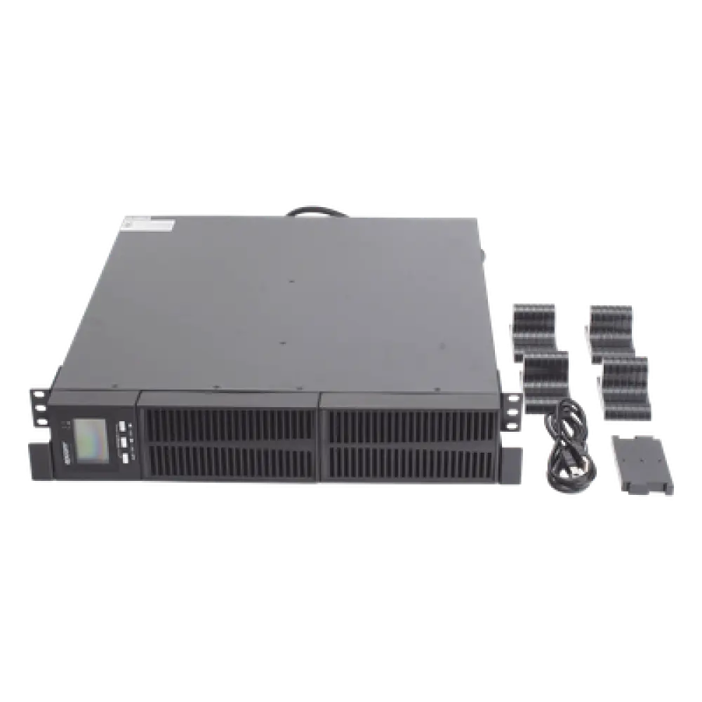 UPS de 2000VA/1800W / Topología On-Line Doble Conversión / Entrada y Salida de 120 Vca / Clavija de Entrada NEMA 5-20P / Pantalla LCD Configurable / Formato Rack/Torre 