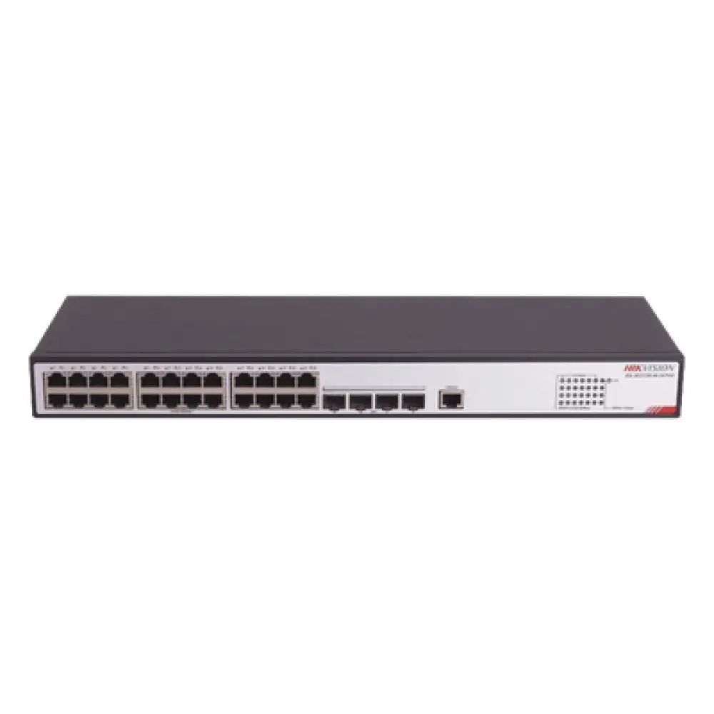 Switch Administrable / 24 Puertos RJ45 Gigabit / 4 Puertos SFP 10G / 216 Gbps / 1.44 ft × 0.52 ft × 0.14 ft