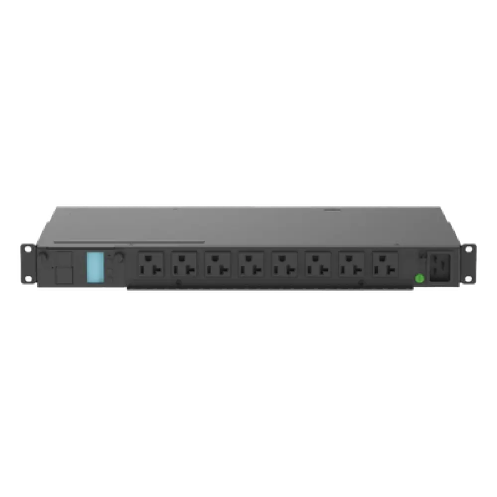 PDU Monitoreable Horizontal / 8 Salidas NEMA 5-20R / Entrada NEMA 5-15P / 120 Vca / 15 A / 1U / Rack 19 in