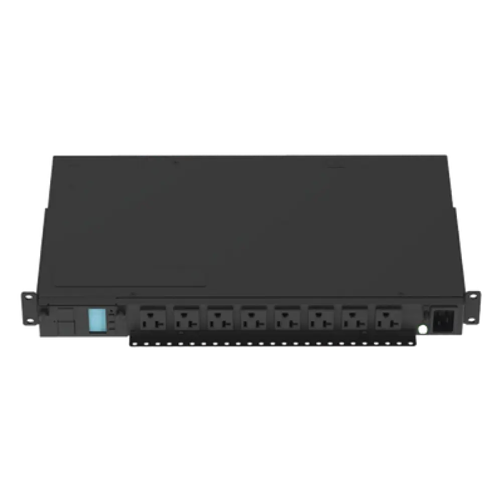 PDU Monitoreable Horizontal / 8 Salidas NEMA 5-20R / Entrada NEMA 5-15P / 120 Vca / 15 A / 1U / Rack 19 in