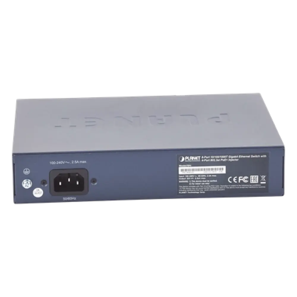 Switch PoE no Administrable, 8 Puertos 10/100/1000 Mbps con 4 Puertos PoE 802.3af/at, Modo Extender Hasta 250 mts