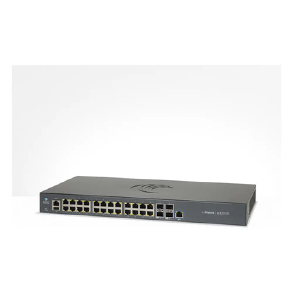 Switch Capa 3 / 28 Puertos / 24 PoE Gigabit 802.3af/at / 4 SFP+ / cnMaestro On-Premises