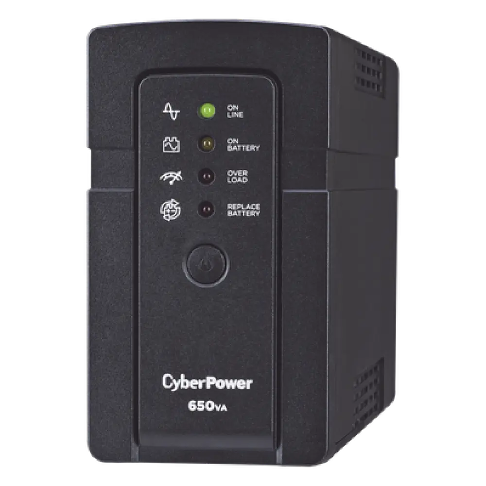 UPS de 650 VA/400 W, Topología Standby, Compacto, Entrada 120 Vca NEMA 5-15P, Con 3 Tomas Respaldo/Protección y 3 Tomas Solo Protección NEMA 5-15R