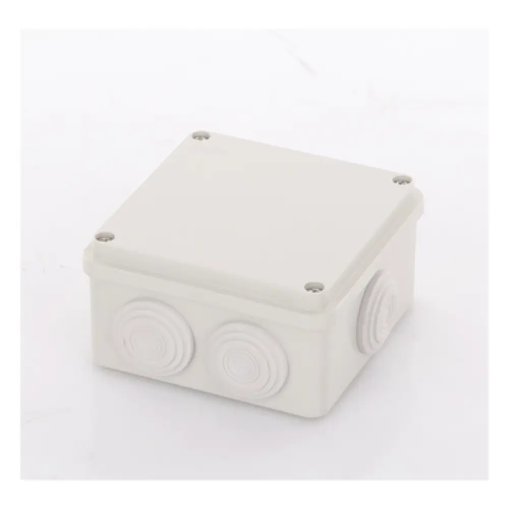 Caja de Derivación / 7 Glándulas Recortables / IP55 / -40 a 120°C / 100 x 100 x 54 mm (3.9 x 3.9 x 2.1 in)