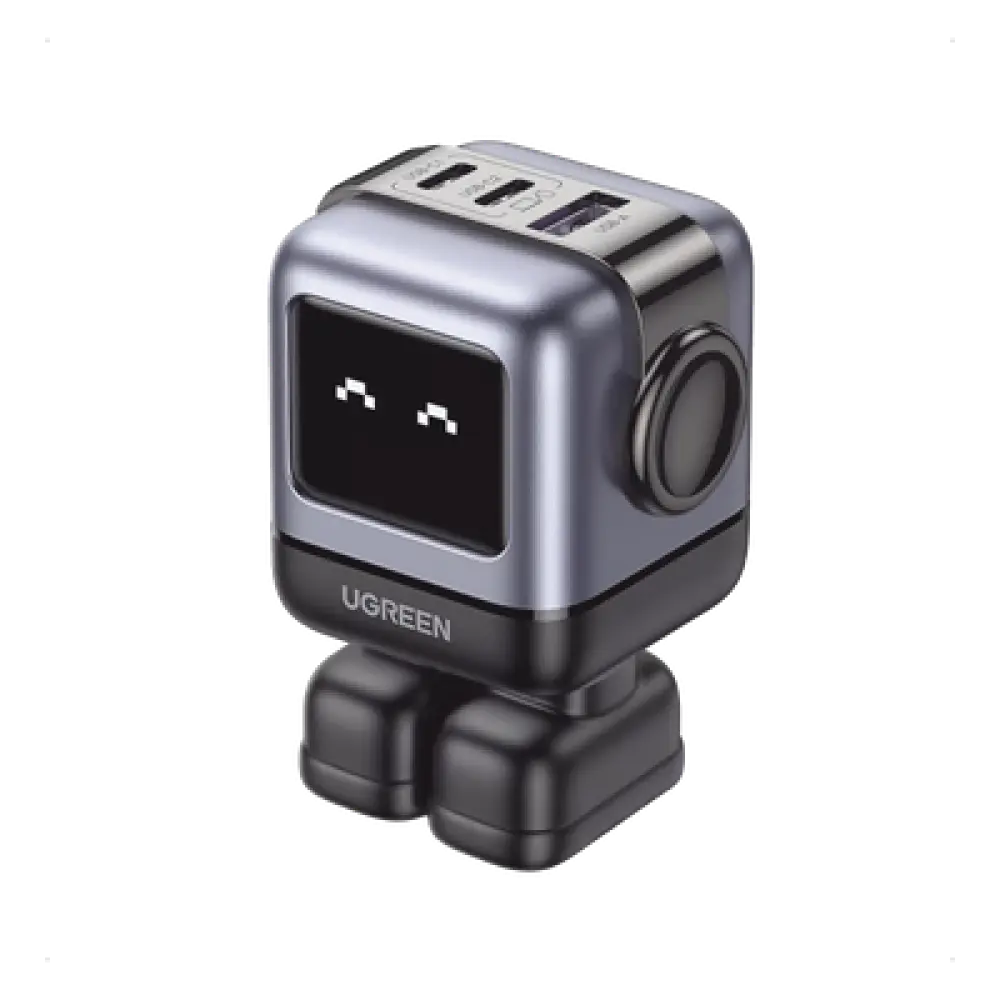 Cargador de Escritorio / 65W / 3 Puertos / 2 USB-C + 1 USB-A / PD 3.0 / QC 4.0 / GaN II / Pantalla LED