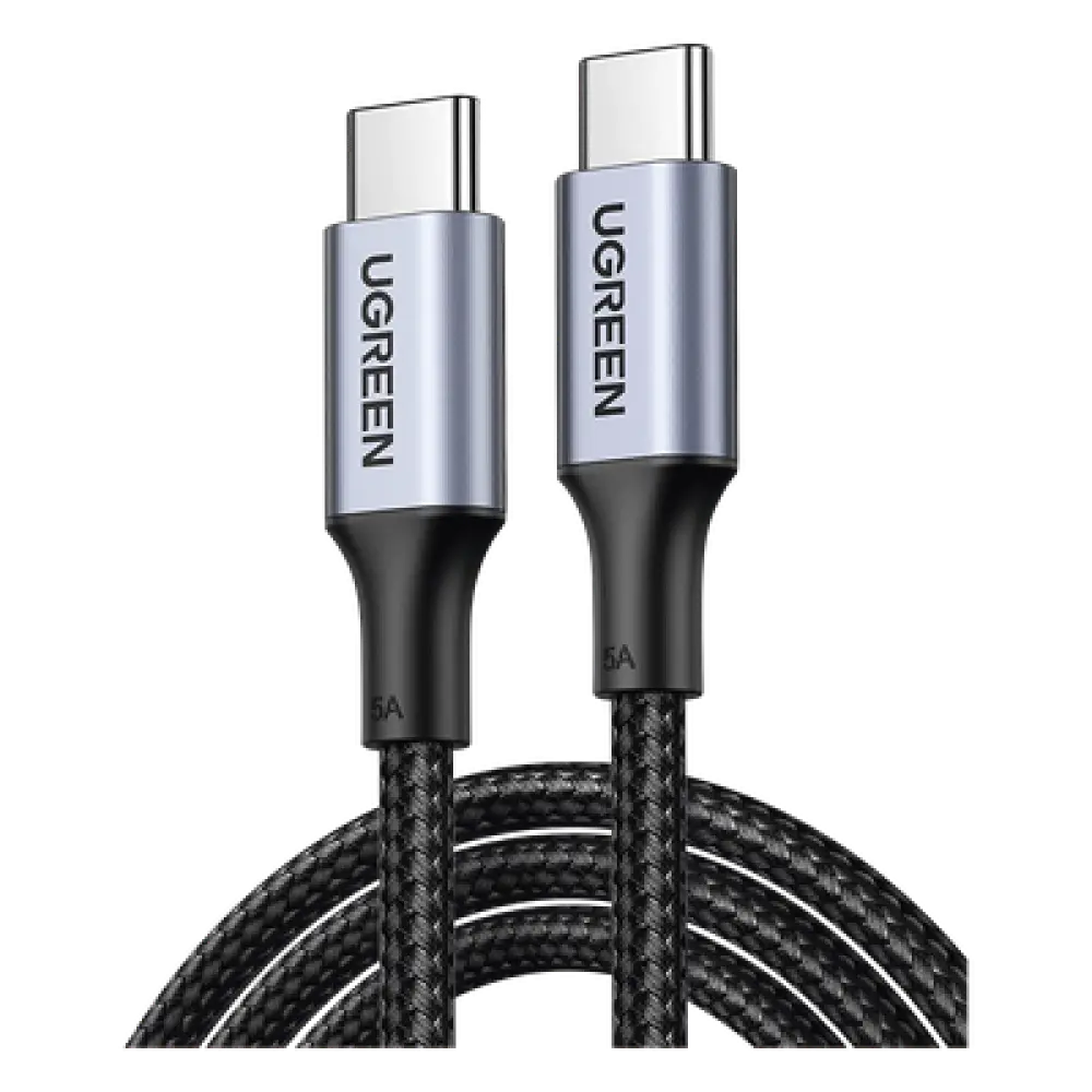 Cable USB-C a USB-C / Carga Rápida 100W / Transferencia 480 Mbps / Nylon Trenzado / 1 m (3.3 ft) / PD3.0 y QC4.0