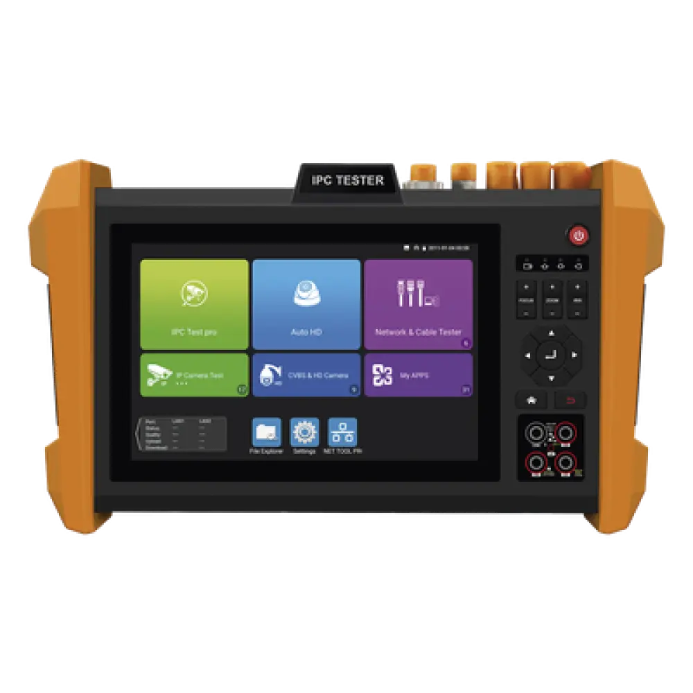 Tester Profesional Multifunción / Pantalla Táctil 7" / Video 4K/8K / IP/Coaxial / Wi-Fi / TDR / Potencia Óptica / PoE