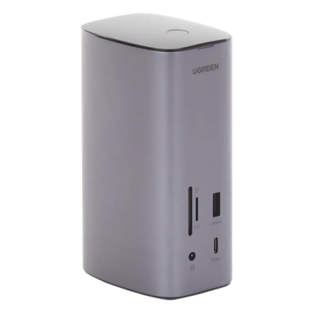 Docking Station USB-C 12 en 1 / 8K HDMI / 4K DisplayPort / USB 3.2 Gen 2 10Gbps / Gigabit Ethernet / Lector SD+MicroSD / Audio 3.5mm / PD 100W