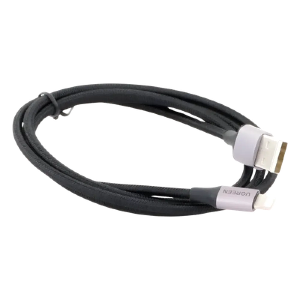 Cable USB-A a Lightning / 1 m (3.28 ft) / Certificado MFi / Carga 5V/2.4A / 480 Mbps / Conector C94 / Nylon Trenzado / Aluminio