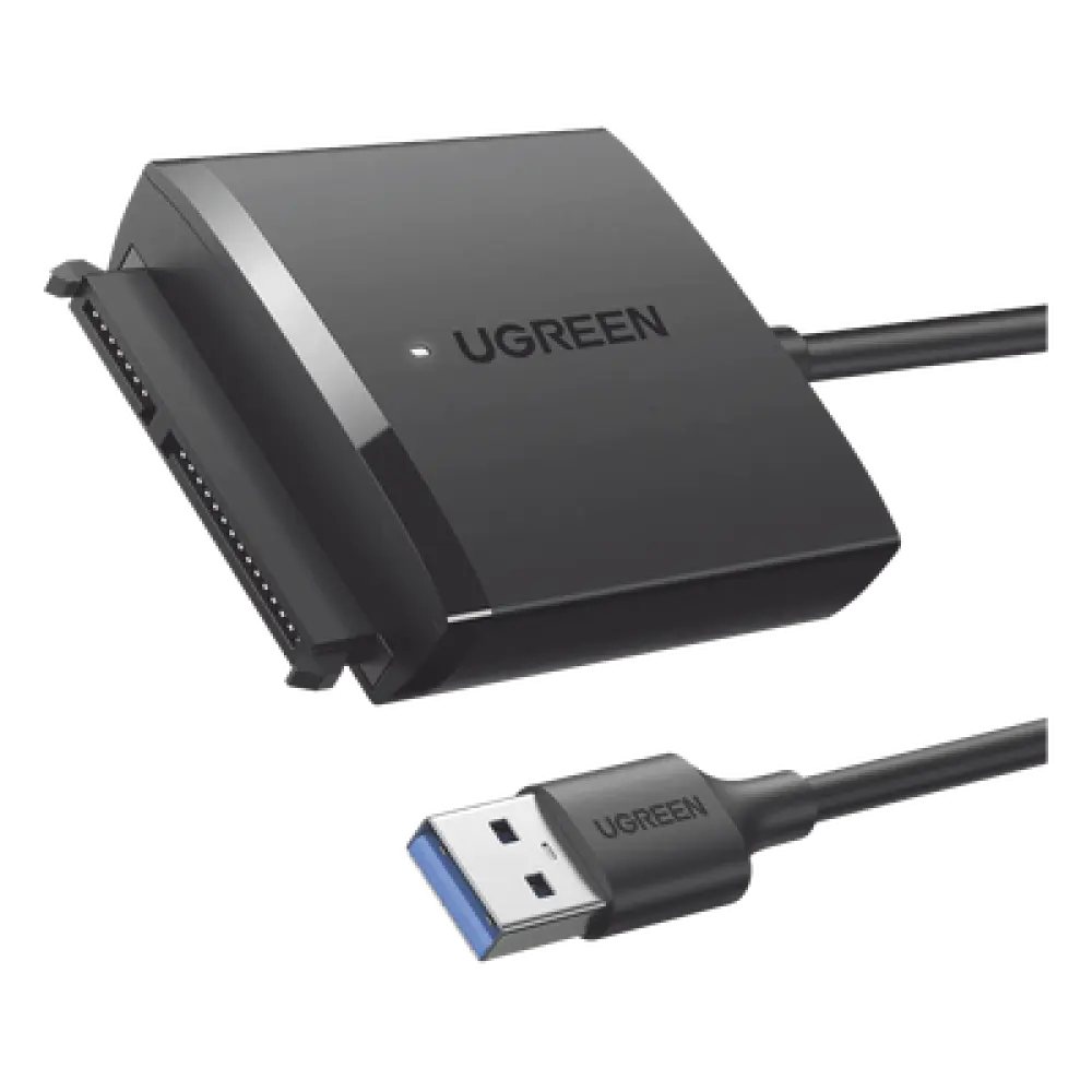 Adaptador USB 3.0 a SATA III / 5 Gbps / UASP y TRIM / HDD y SSD 2.5" y 3.5" / Hasta 12 TB / Cable 50 cm
