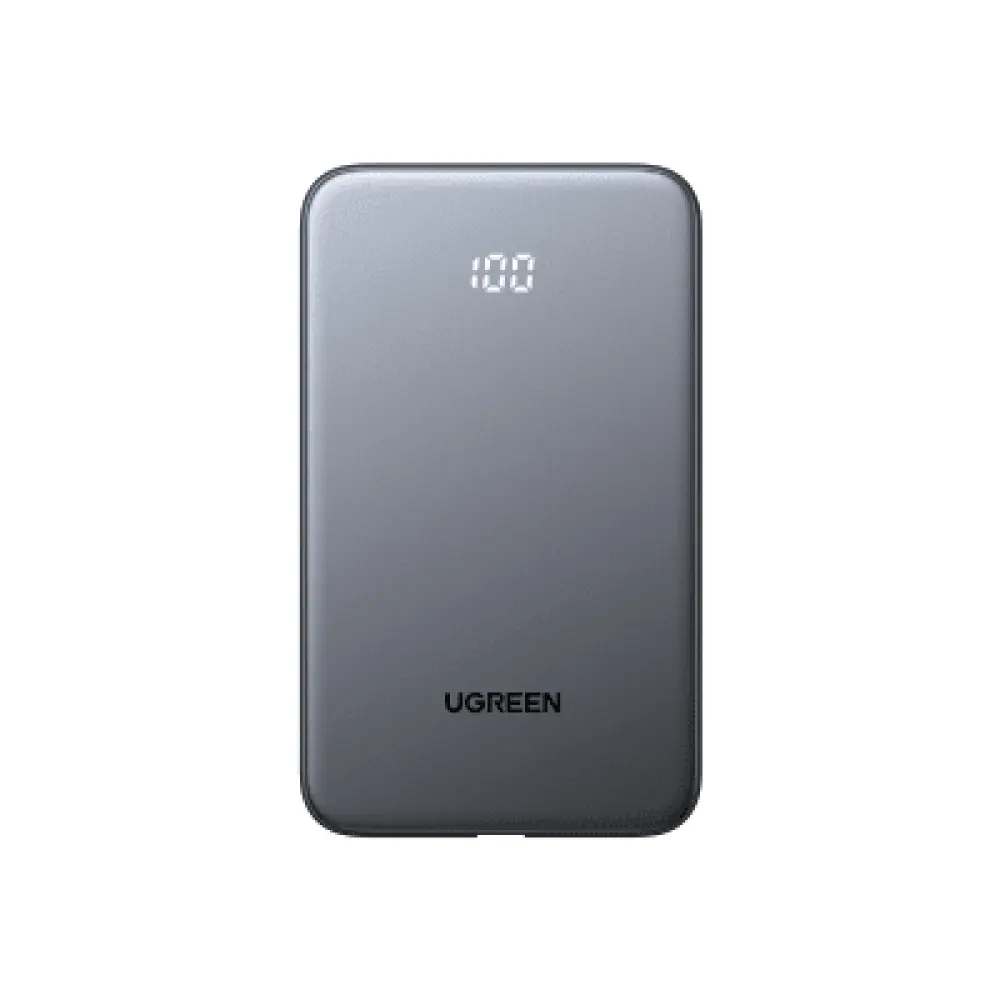 Power Bank / 10000 mAh / 37 Wh / Salida USB-C PD 20W / Salida USB-A SCP 22.5W / Cable USB-C Integrado / Indicador Digital LED