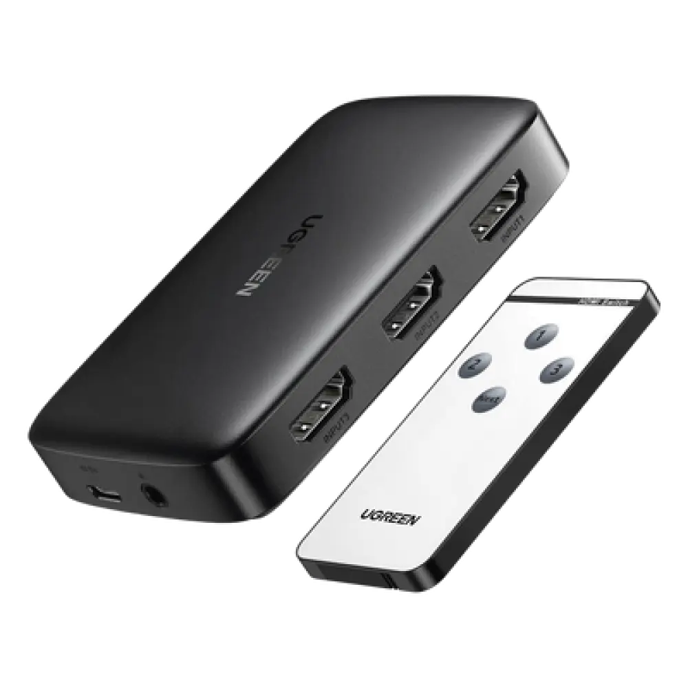 Conmutador HDMI / 3 Entradas a 1 Salida / 4K@30Hz / 3D / Control Remoto IR / Indicador LED