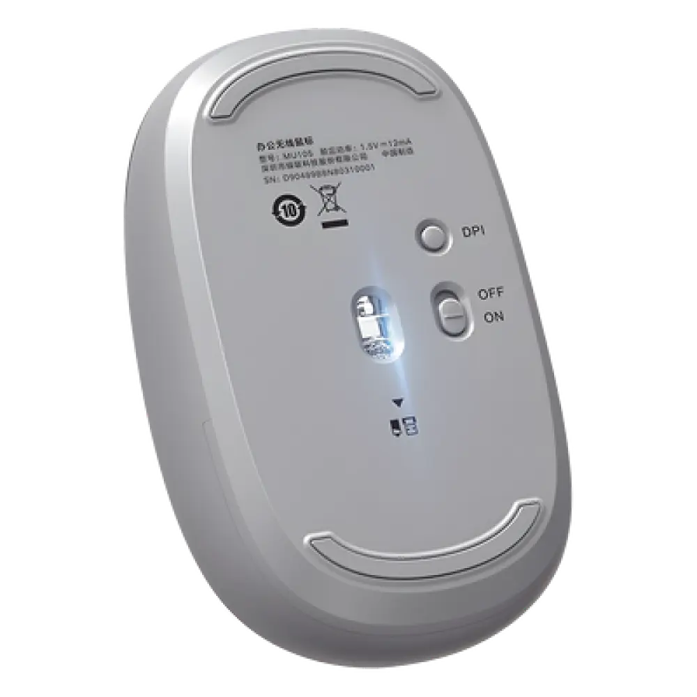 Mouse Inalámbrico / 2.4 GHz / 2400 DPI / Alcance 10 m (32.8 ft) / 3 Botones Silenciosos / Ergonómico