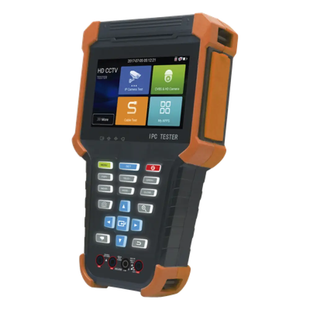 Tester de Video Profesional / Pantalla Táctil IPS 4" / 4K / H.265/H.264 / PoE 48V / Wi-Fi / Multímetro Digital / TDR RJ45 / Batería 4000 mAh