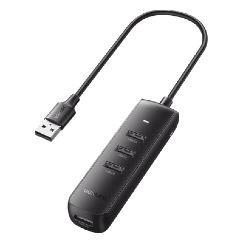 HUB USB-A 3.0 / 4 Puertos USB-A 3.0 5Gbps / Cable 25 cm (0.82 pies) / Alimentación USB-C / Indicador LED / Diseño Ultra Delgado