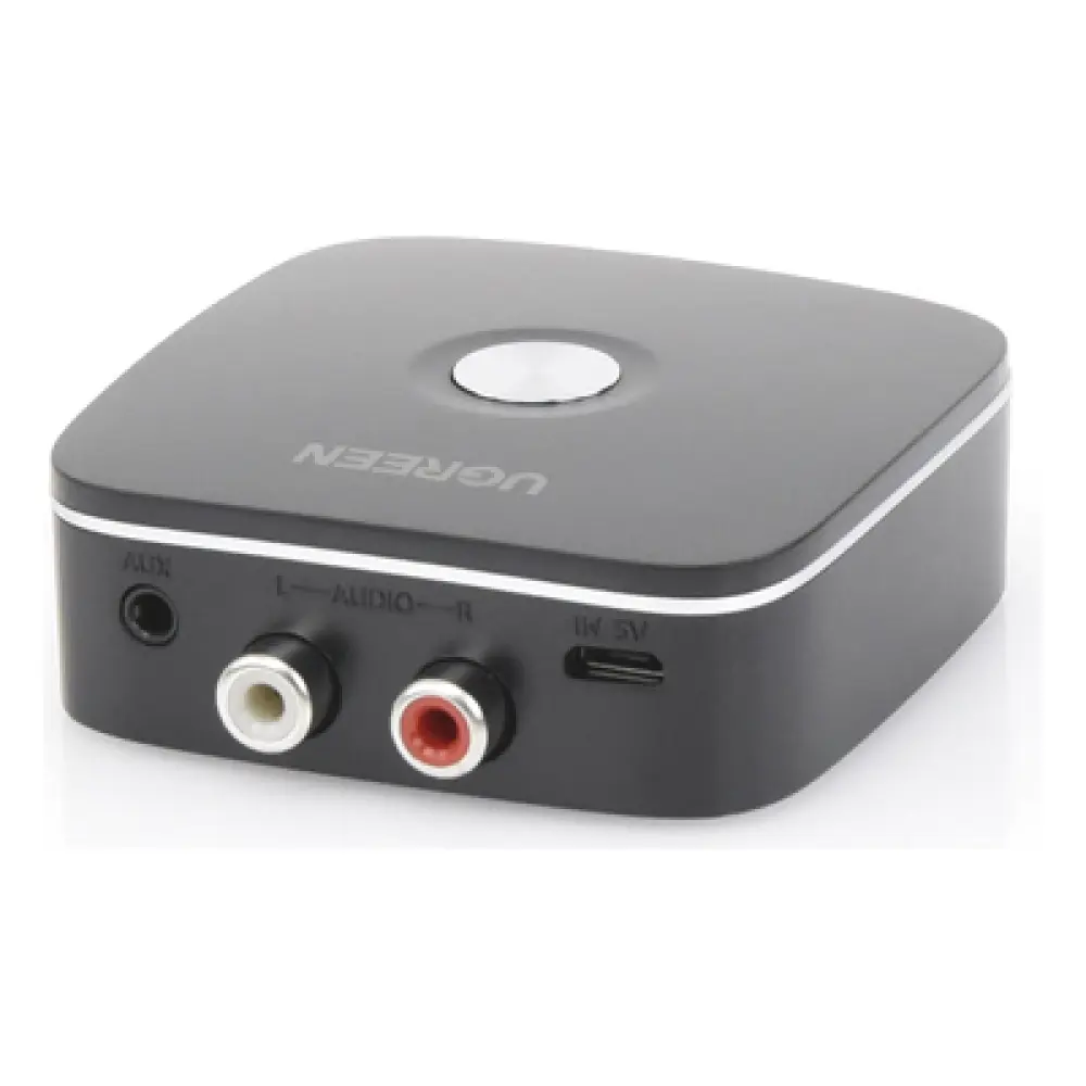 Receptor de Audio Bluetooth / Bluetooth 5.0 con EDR / Salida Dual 3.5mm y RCA / Alcance 10 m (32.8 ft) / 8 Horas de Batería / Reconexión Automática