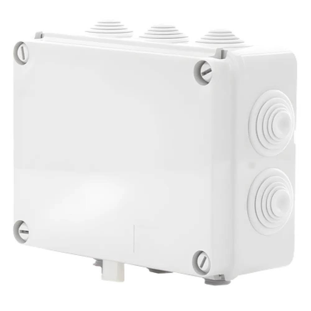 Caja de Derivación / PVC Auto-extinguible Libre de Halógenos / IP55 / IK08 / 10 Entradas / 190 x 140 x 70 mm / -24°C a 60°C