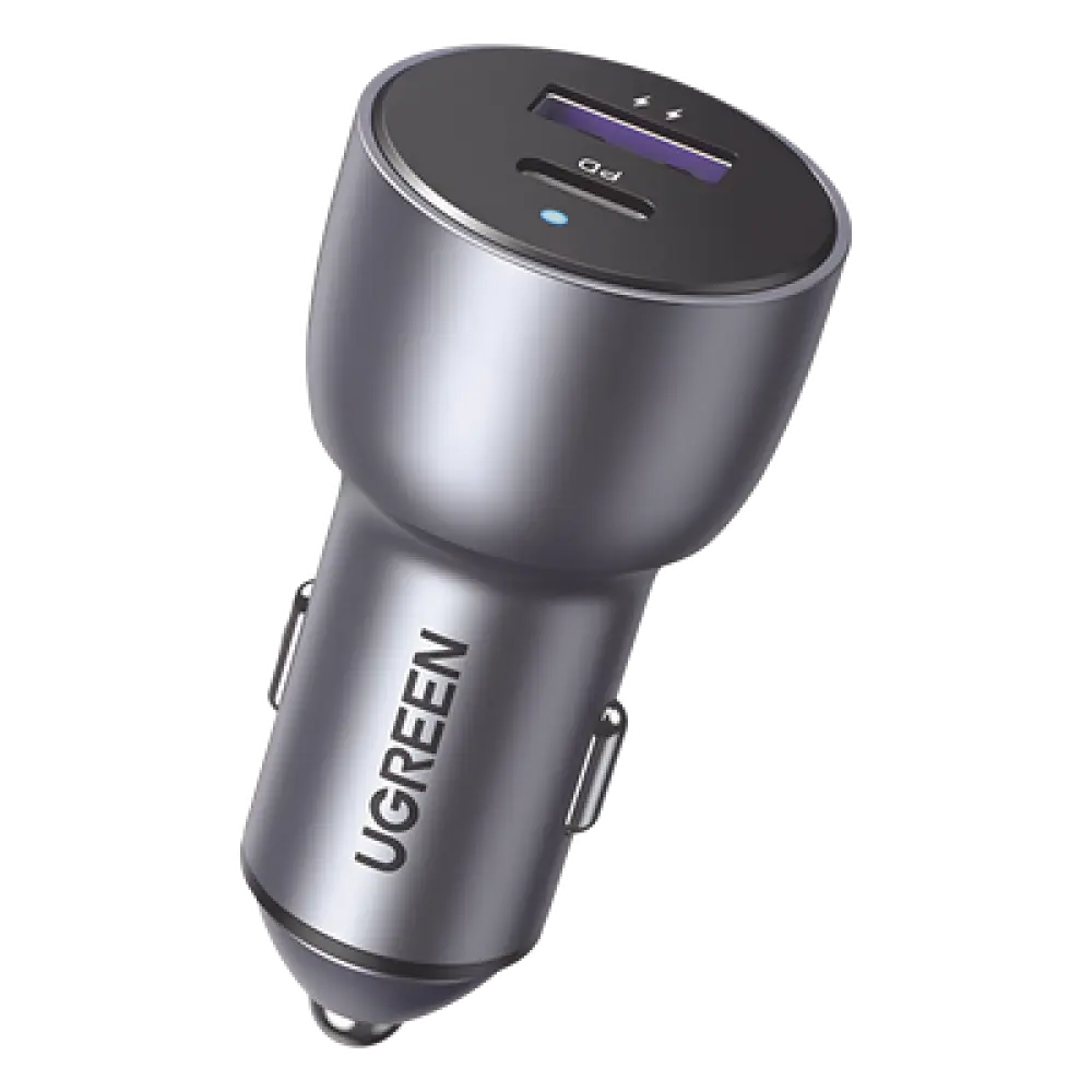 Cargador de Auto / 42.5W / USB-A + USB-C / PD3.0 + QC3.0 / 12-24 VCD / Aluminio