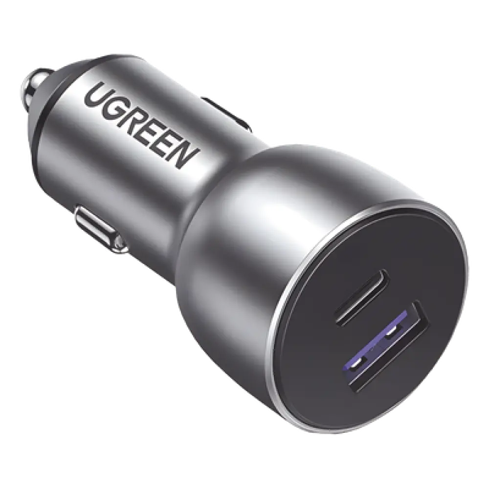 Cargador de Auto / 42.5W / USB-A + USB-C / PD3.0 + QC3.0 / 12-24 VCD / Aluminio