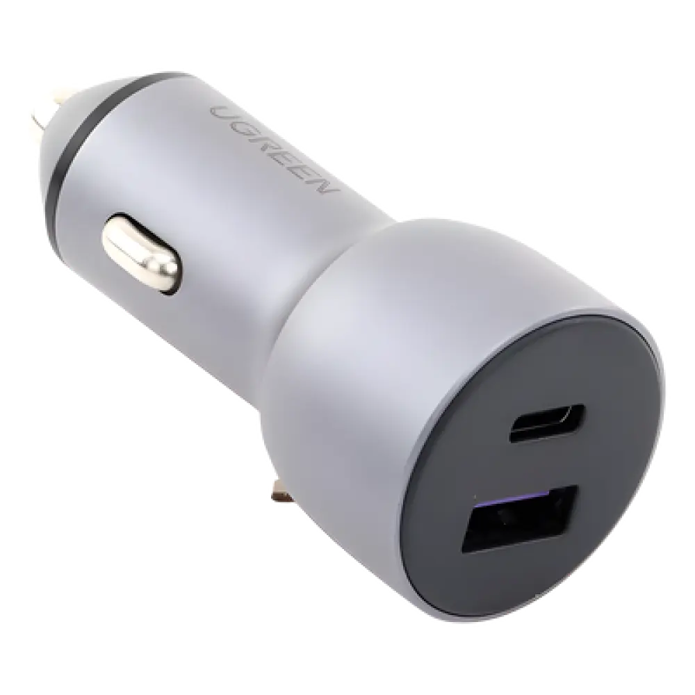Cargador de Auto / 42.5W / USB-A + USB-C / PD3.0 + QC3.0 / 12-24 VCD / Aluminio