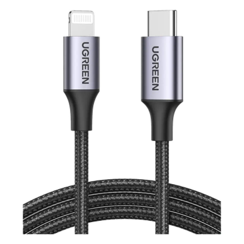 Cable USB-C a Lightning / 2 m (6.56 ft) / Certificado MFi / Carga Rápida 60W / 480 Mbps / Nylon Trenzado / Aluminio